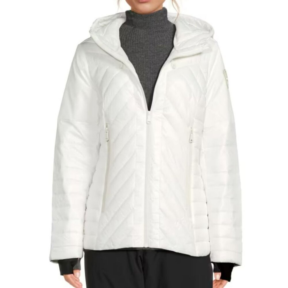 Pajar Esmay Quilted Hooded Puffer Jacket White Size M Medium NWT